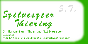 szilveszter thiering business card